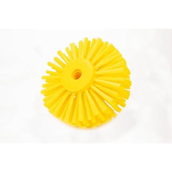6 in W Pipe and Valve Brush, Yellow, Polypropylene