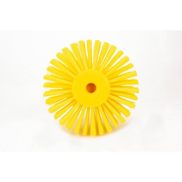 6 in W Pipe and Valve Brush, Yellow, Polypropylene