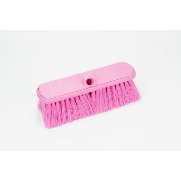 3 in W Flo-Thru Brush, Pink, Polypropylene