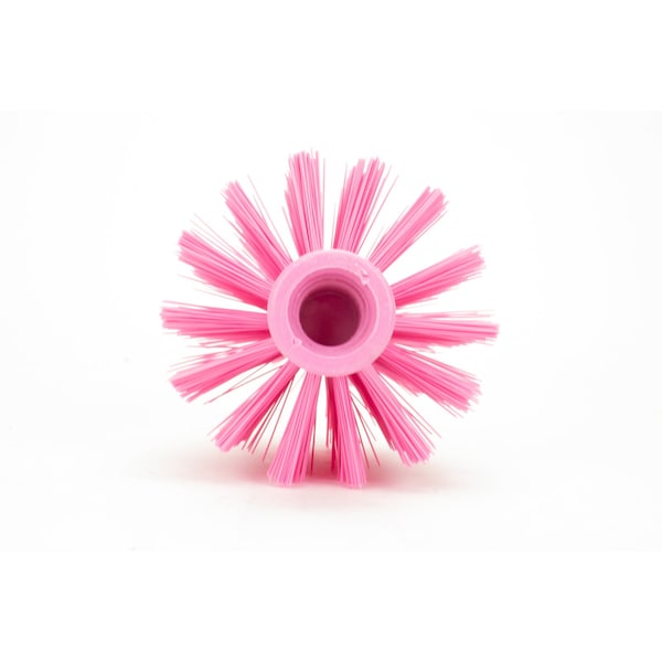 4 in W Pipe and Valve Brush, Pink, Polypropylene