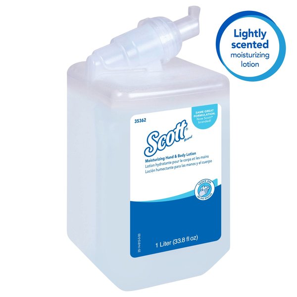 Moisturizing Hand & Body Lotion (35362), 1.0 L Bottles, White, Fresh Fragrance, 1 Bottle