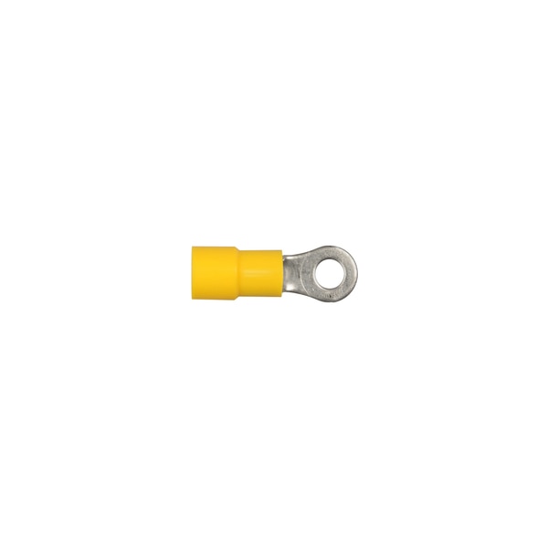 Ylw Vinyl 12-10 Terminal #8 Stud Size Ring Type PK100