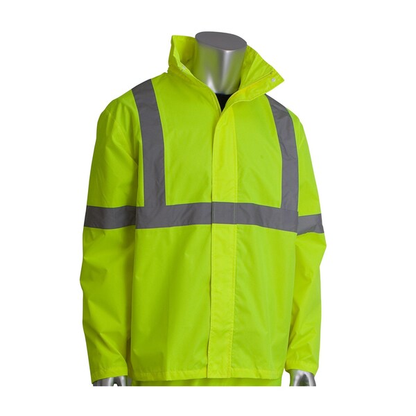 Hi-Visibility Class 3 Rain Suit, Lm Yl, M