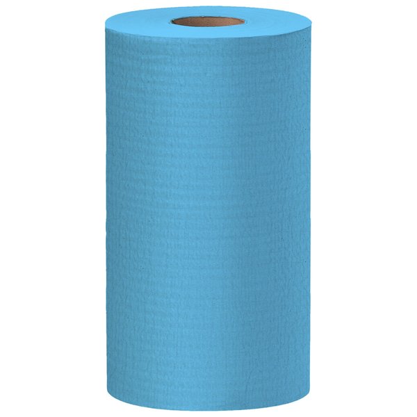 Dry Wipe Roll, Jumbo Perforated Roll, Mod Absorb, 9 3/4 x 13 1/2 in Sheets, 130 Sheets, Blue, 12 Pk