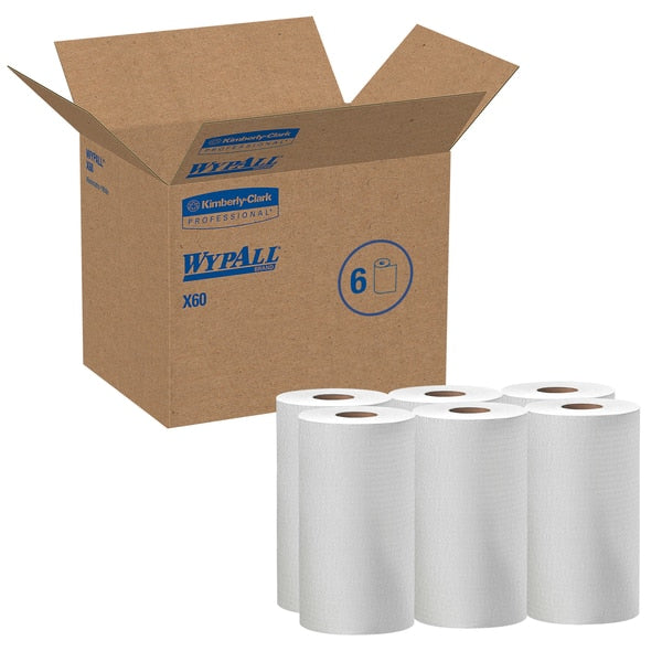Dry Wipe Roll, White, Roll, Hydroknit, 6 PK, 130 Wipes, 19 1/2 in x 13 1/2 in