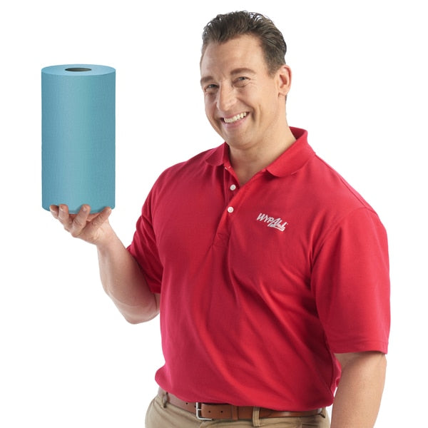Dry Wipe Roll, Blue, Roll, Hydroknit, 6 PK, 130 Wipes, 19 1/2 in x 13 1/2 in