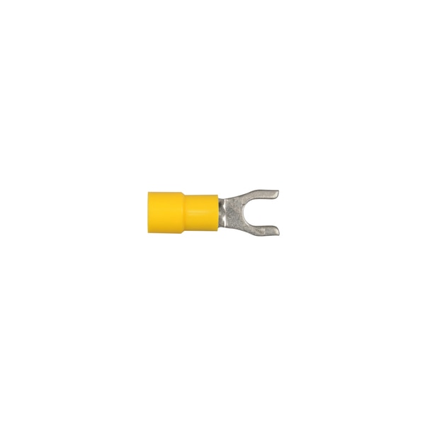 Ylw Vinyl 12-10 Terminal #10 Stud Size Spade Type PK100