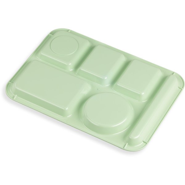 Left-Hand, 6-Compartment Tray, Green, PK24