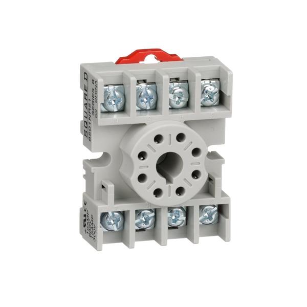 Relay Socket, 8 pin, tubular, single tie