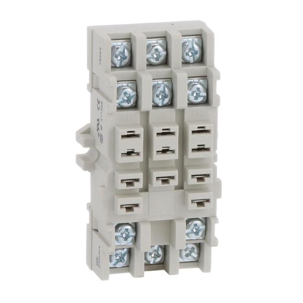 Relay socket, 11 pin, double tier, blade
