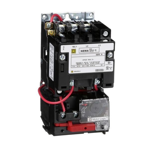 Non-Reversing Starter Size 1, 3-Pole, Mo, Not Rated NEMA Rating, 110/120V AC, 3 Poles