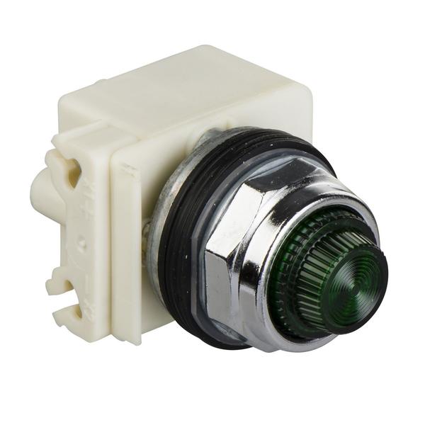 Pilot Light, Led Green 30mm 220-240v,