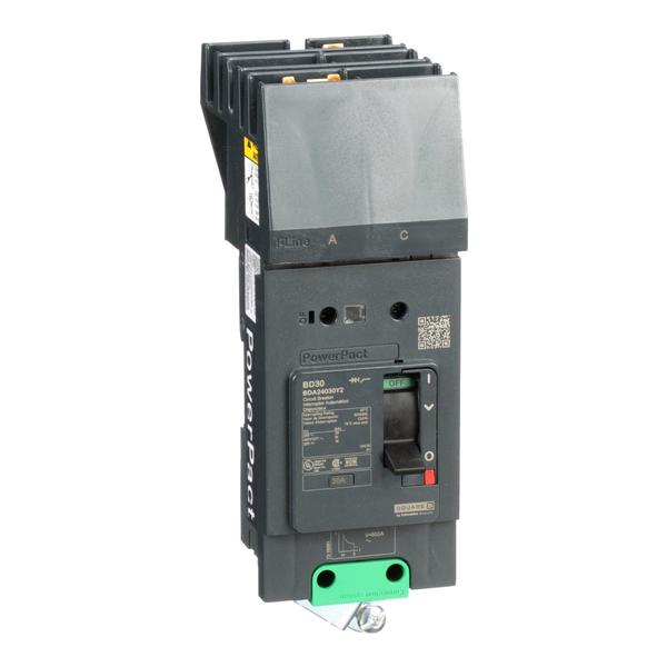 PowerPact B Circuit Breaker, 30A, 2P, 48, 30 A, 525V AC, 2 Pole, I-Line Mounting Style, BD 030 Series