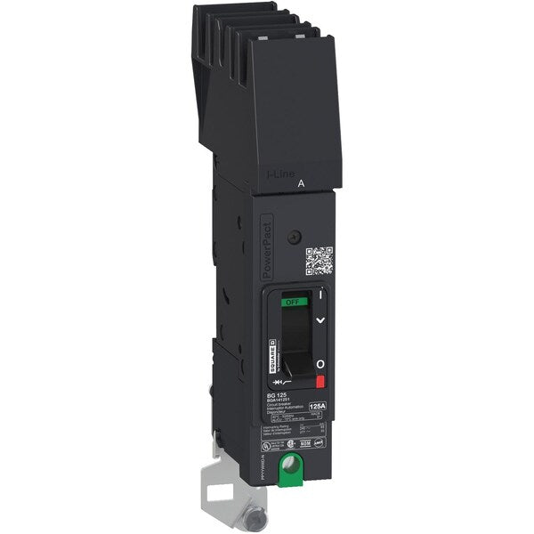 PowerPact B Circuit Breaker, 20A, 1P, 27, 20 A, 240V AC, 1 Pole, I-Line Mounting Style, BG 020 Series