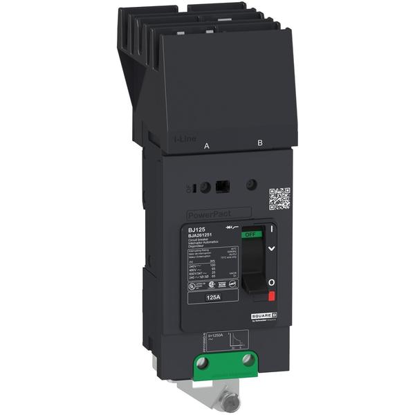 PowerPact B Circuit Breaker, 90A, 2P, 60, 90 A, 525V AC, 2 Pole, I-Line Mounting Style, BG 090 Series