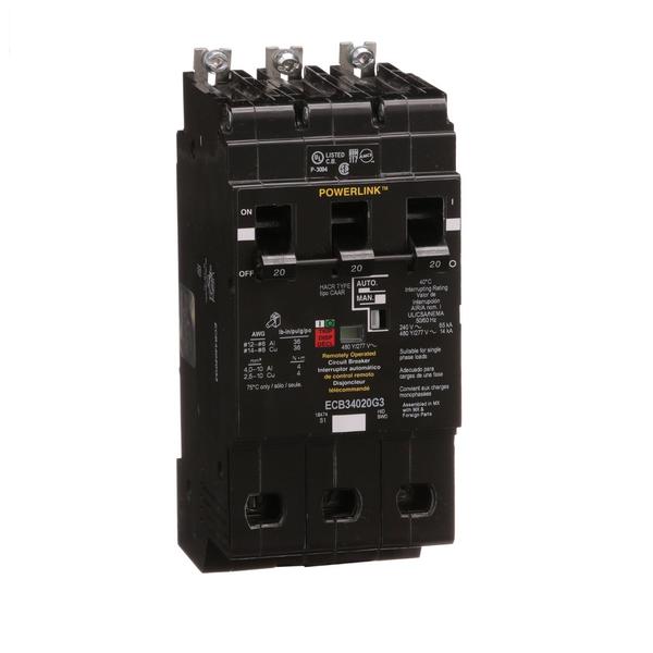 MOLDED CASE CIRCUIT BREAKER 480V 20AMP, 20 A, 480Y/277V AC, 3 Pole, Bolt-On Mounting Style