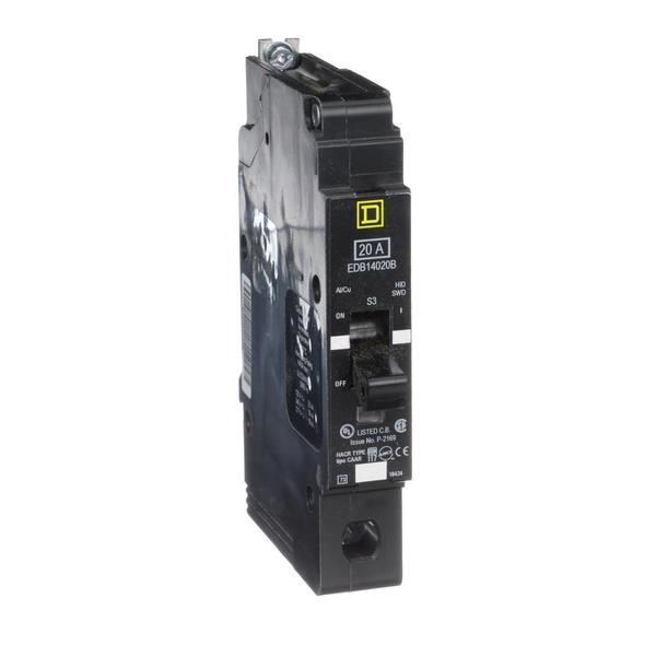 E-Frame Brkr 20A, 1P, 480Y/277V, 18/25kA, 20 A, 277V AC, 1 Pole, Bolt-On Mounting Style, EDB Series