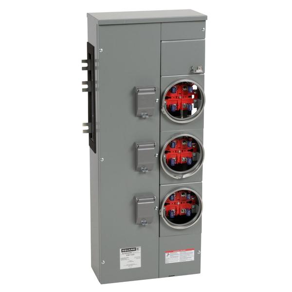 EZ Meter Pak, branch unit, 3 position me, 225 A Amps, 120/240 V AC, Meter-Pak Circuit Breaker Type