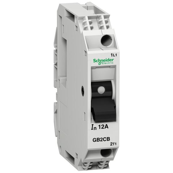 TeSys GB2 - thermal-magnetic circuit bre, 10 A, 250/277V AC, 1 Pole, Clips Mounting Style