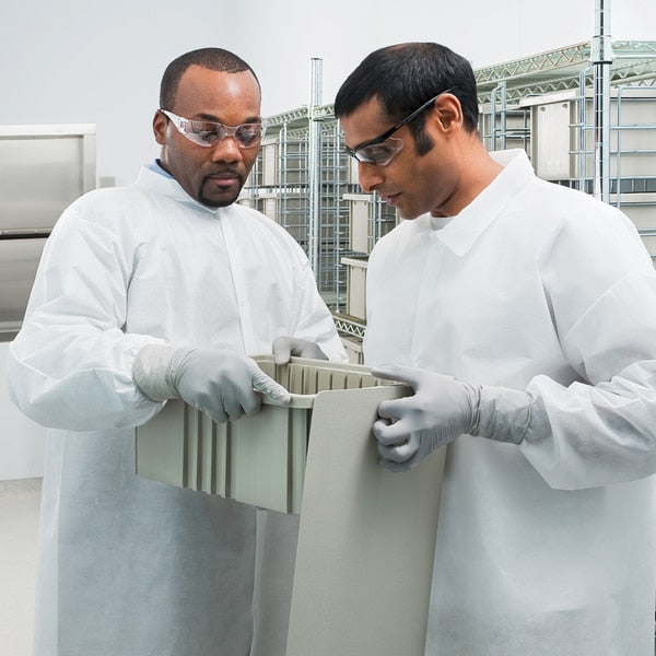 Breath Parti LabCoat 4Hook Close KneeLeng ElastWris WHT 3X