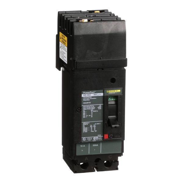 Circuit breaker, PowerPact H, I Line, th, 15 A, 690V AC, 2 Pole, I-Line Bracket Mounting Style