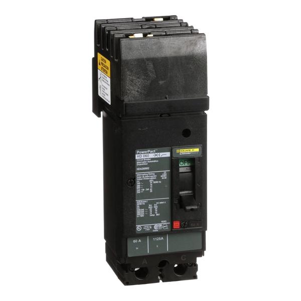 Circuit breaker, PowerPact H, I Line, th, 60 A, 690V AC, 2 Pole, I-Line Bracket Mounting Style