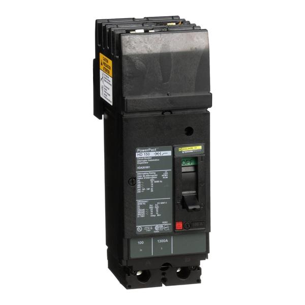 Circuit breaker, PowerPact H, I Line, th, 100 A, 690V AC, 2 Pole, I-Line Bracket Mounting Style