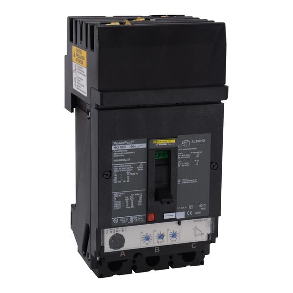 Circuit breaker, PowerPact H, I Line, Mi, 60 A, 690V AC, 3 Pole, I-Line Bracket Mounting Style