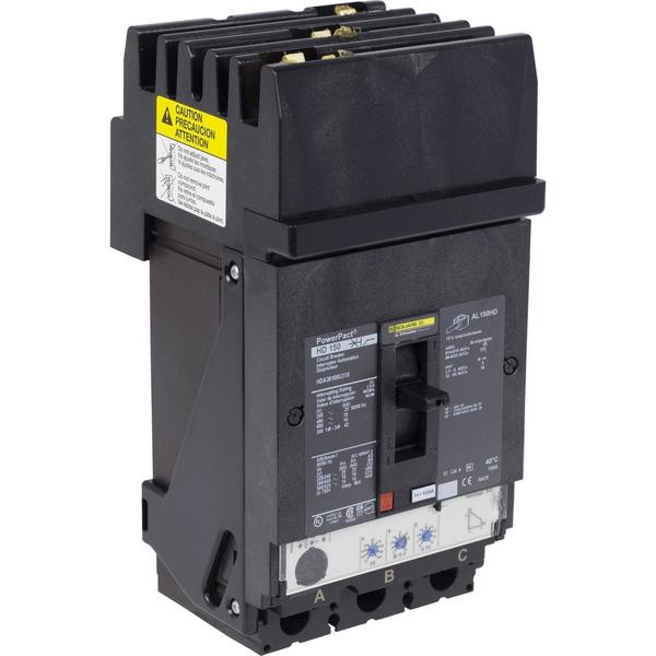 Circuit breaker, PowerPact H, I Line, Mi, 100 A, 690V AC, 3 Pole, I-Line Bracket Mounting Style