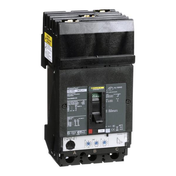 Circuit breaker, PowerPact H, I Line, Mi, 60 A, 690V AC, 3 Pole, I-Line Bracket Mounting Style
