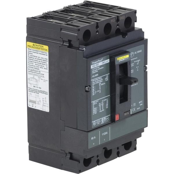 Circuit breaker, PowerPact H, thermal ma, 50 A, 690V AC, 3 Pole, Unit Mount Lug Mounting Style