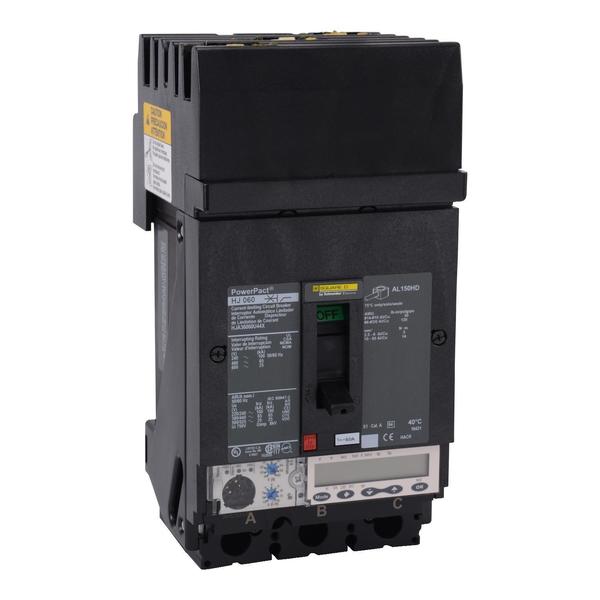 Circuit breaker, PowerPact H, I Line, Mi, 60 A, 690V AC, 3 Pole, I-Line Bracket Mounting Style