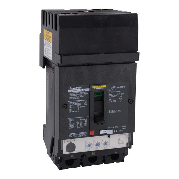 Circuit breaker, PowerPact H, I Line, Mi, 100 A, 690V AC, 3 Pole, I-Line Bracket Mounting Style