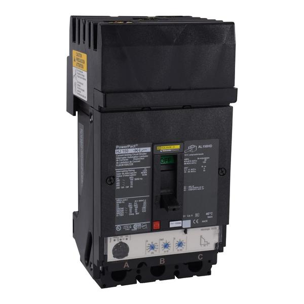 Circuit breaker, PowerPact H, I Line, Mi, 150 A, 690V AC, 3 Pole, I-Line Bracket Mounting Style