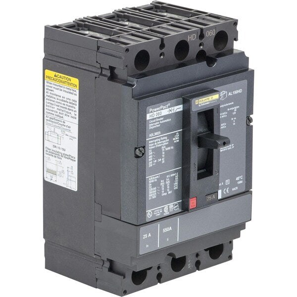 Circuit Brkr, PowerPact H, thermal magne, 45 A, 690V AC, 3 Pole, Unit Mount Lug Mounting Style