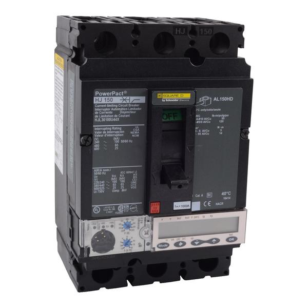 Circuit Brkr, PowerPact H, Micrologic 6., 100 A, 690V AC, 3 Pole, Unit Mount Lug Mounting Style