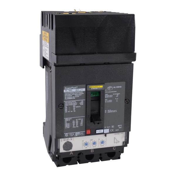Circuit breaker, PowerPact H, I Line, Mi, 60 A, 690V AC, 3 Pole, I-Line Bracket Mounting Style