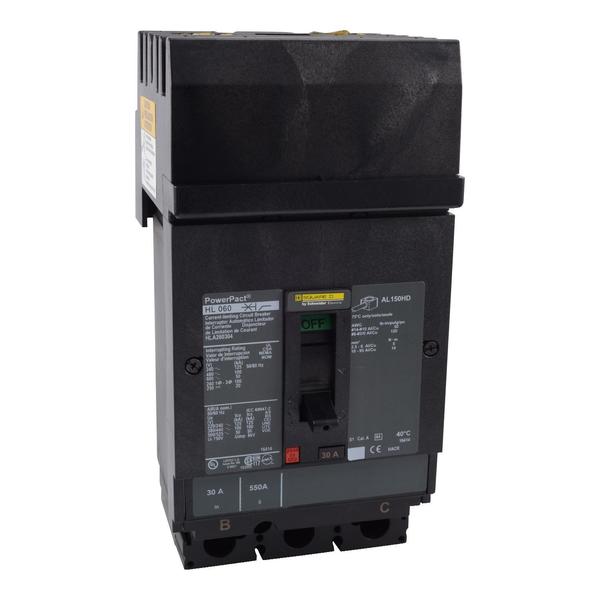Circuit breaker, PowerPact H, I Line, th, 80 A, 690V AC, 3 Pole, I-Line Bracket Mounting Style