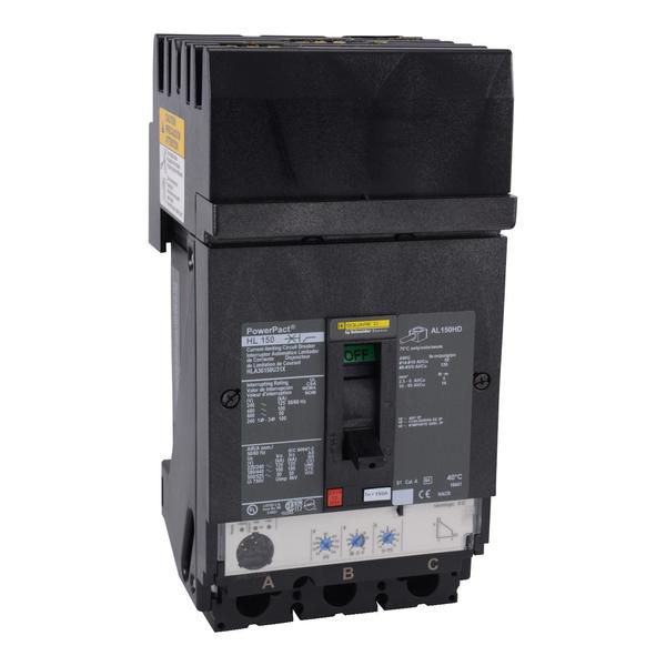 Circuit breaker, PowerPact H, I Line, Mi, 150 A, 690V AC, 3 Pole, I-Line Bracket Mounting Style