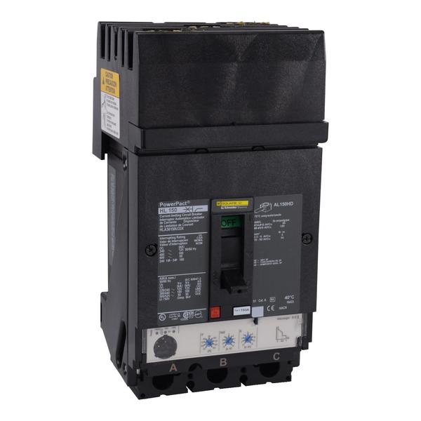 Circuit breaker, PowerPact H, I Line, Mi, 150 A, 690V AC, 3 Pole, I-Line Bracket Mounting Style