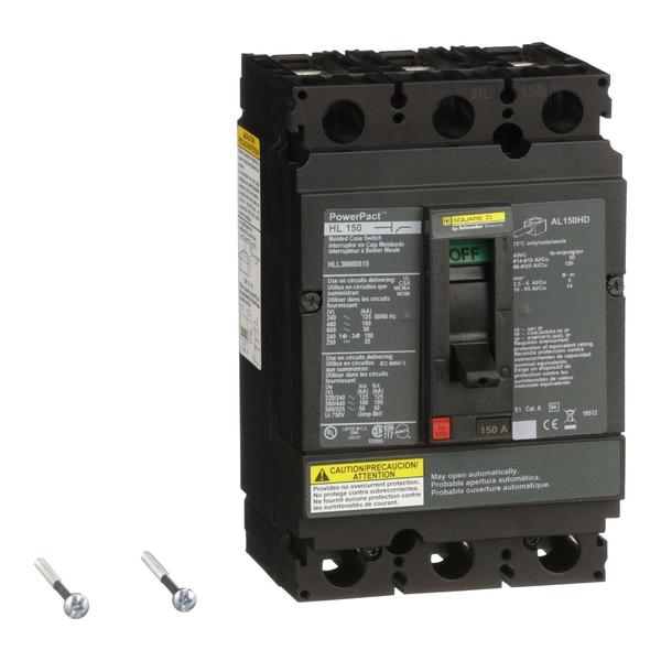 AUTOMATIC MOLDED CASE SWITCH 600V 150A, 150 A, 600V AC, 3 Pole, Unit Mount Mounting Style