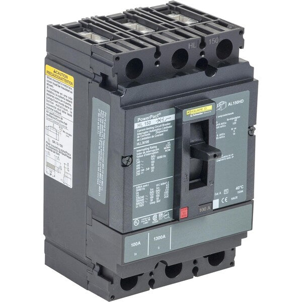 Circuit Brkr, PowerPact H, thermal magne, 45 A, 690V AC, 3 Pole, Unit Mount Lug Mounting Style