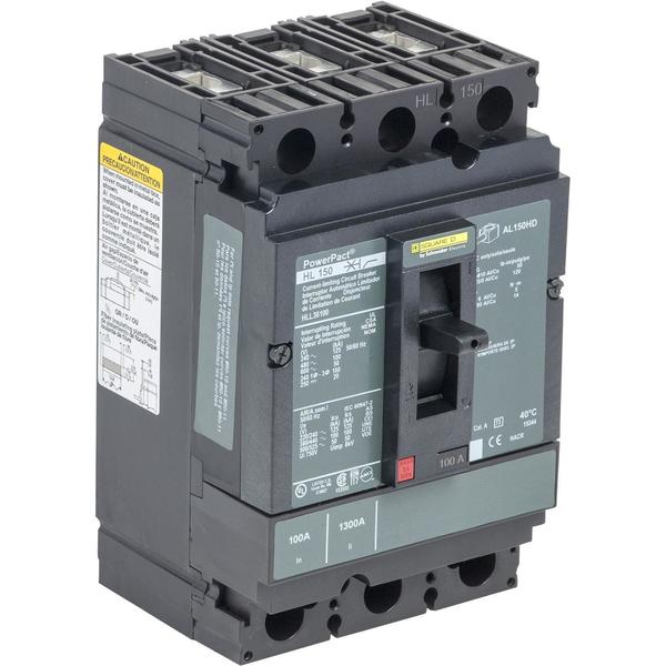 Circuit Brkr, PowerPact H, thermal magne, 90 A, 690V AC, 3 Pole, Unit Mount Lug Mounting Style