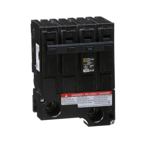 Mini branch circuit breaker, Homeline, 1, 150 A, 120/240V AC, 4 Pole, Plug-In Mounting Style