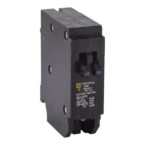 Tandem mini circuit breaker, Homeline, 1, 30/20 A, 120/240V AC, 1 Pole, Plug-In Mounting Style