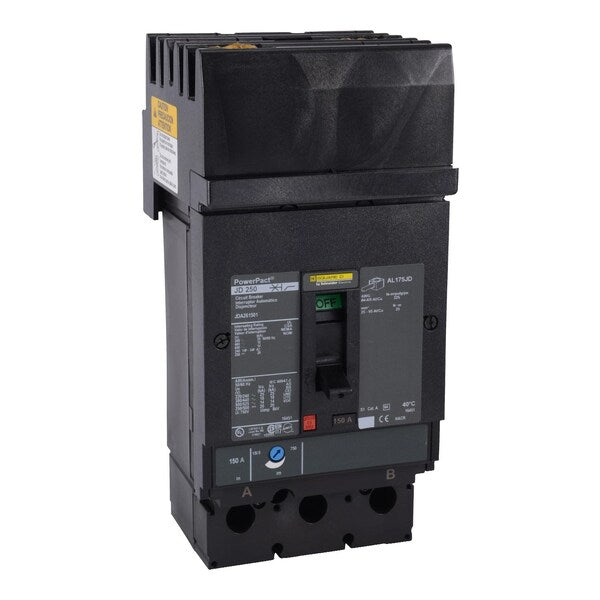 PowerPact J-Frame breaker, I-Line, therm, 200 A, 600V AC, 2 Pole, I-Line Bracket Mounting Style
