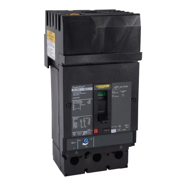 PowerPact J-Frame breaker, I-Line, therm, 200 A, 600V AC, 2 Pole, I-Line Bracket Mounting Style