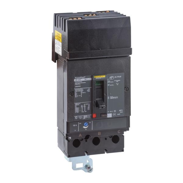 PowerPact J-Frame breaker, I-Line, therm, 150 A, 600V AC, 3 Pole, I-Line Bracket Mounting Style