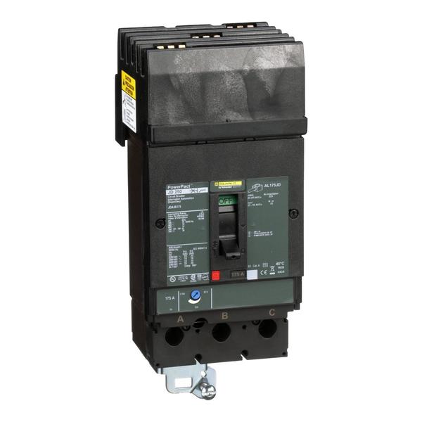 PowerPact J-Frame breaker, I-Line, therm, 175 A, 600V AC, 3 Pole, I-Line Bracket Mounting Style