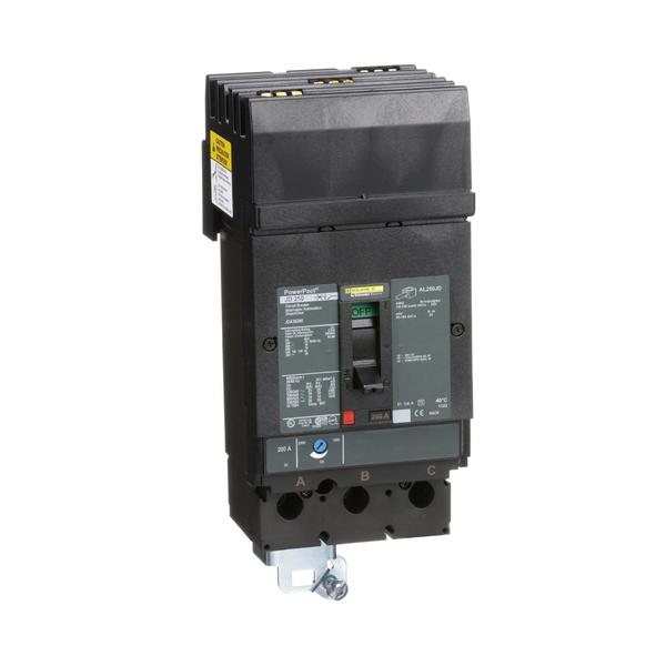 PowerPact J-Frame breaker, I-Line, therm, 200 A, 600V AC, 3 Pole, I-Line Bracket Mounting Style